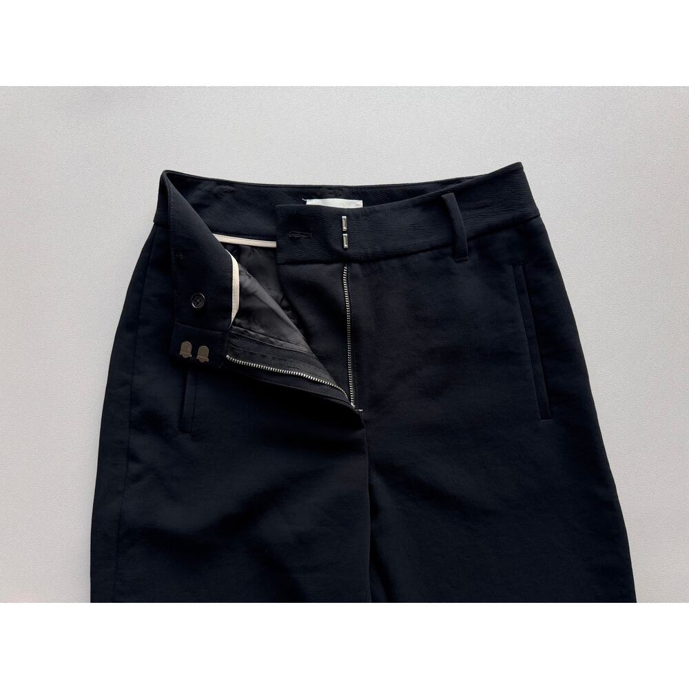 Wilfred by Aritzia Tie-Front Pant Women's Black High Rise Straight Leg Size 6 - Picture 4 of 14